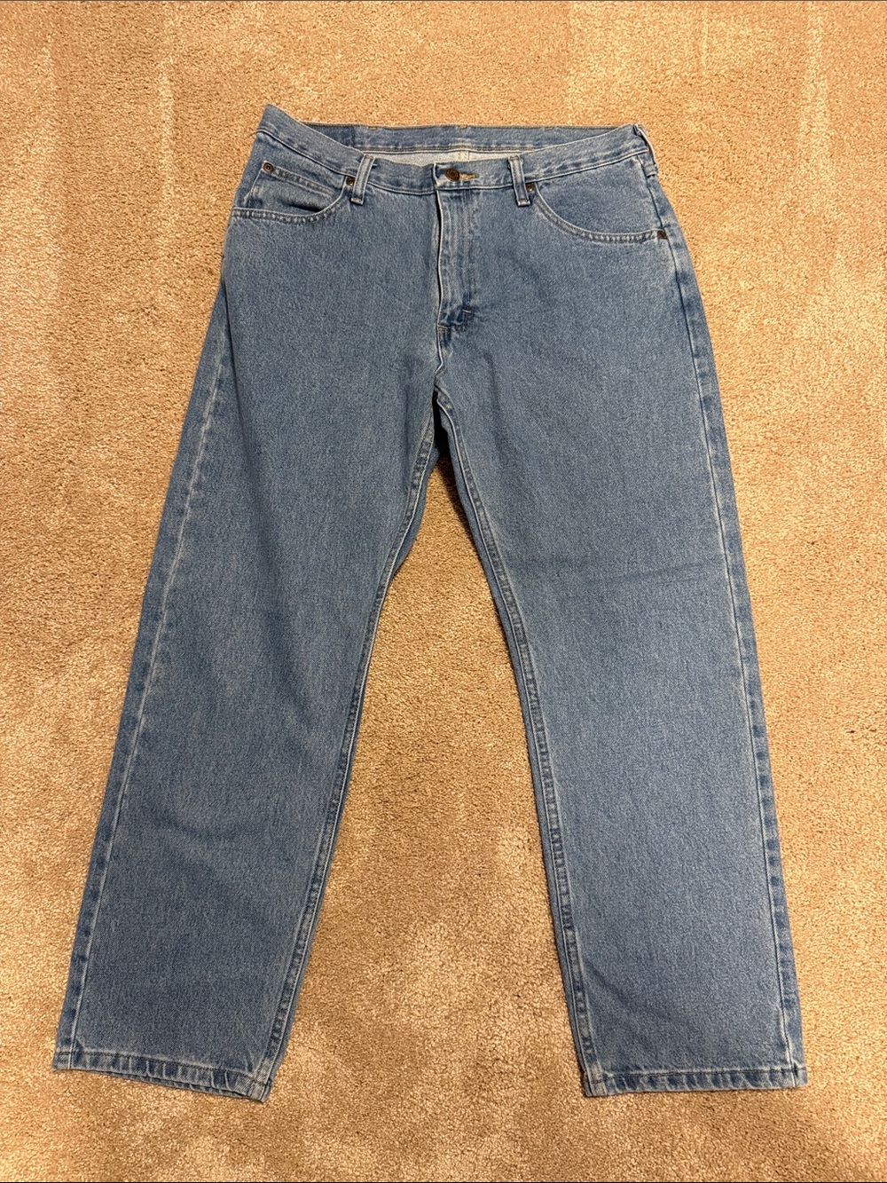 Wrangler Straight Leg Light Blue Denim Jeans